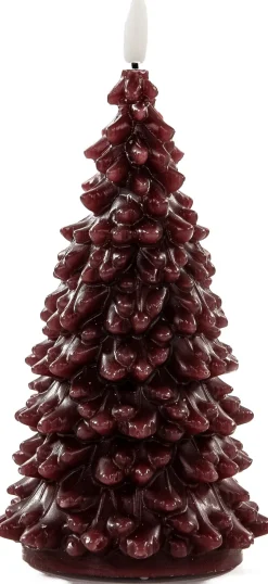 Anna's Collection LED Kerze Sito bordeaux D 9,5 H 20 cm