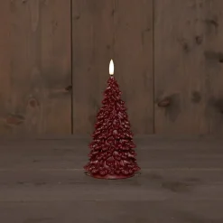 Anna's Collection LED Kerze Sito bordeaux D 9,5 H 20 cm