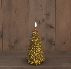 Anna's Collection LED Kerze Sito gold D 9,5 H 20 cm