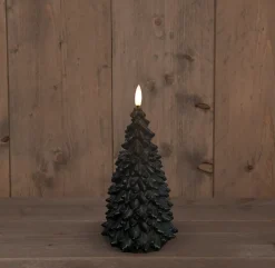 Anna's Collection LED Kerze Sito schwarz D 9,5 H 20 cm