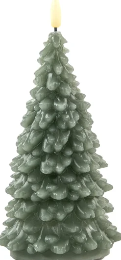 Anna's Collection LED Kerze Sito grün D 9,5 H 20 cm