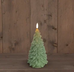 Anna's Collection LED Kerze Sito grün D 9,5 H 20 cm