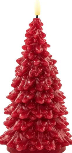 Anna's Collection LED Kerze Sito rot D 9,5 H 20 cm