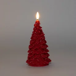 Anna's Collection LED Kerze Sito rot D 9,5 H 20 cm