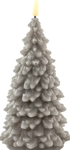 Anna's Collection LED Kerze Sito taupe D 9,5 H 20 cm