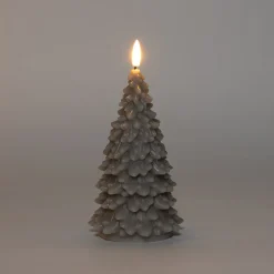 Anna's Collection LED Kerze Sito taupe D 9,5 H 20 cm