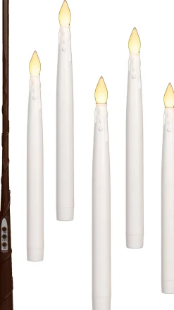 Anna's Collection LED Stabkerze schwebend weiß D 2 H 28,5 cm 5 St.