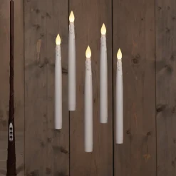Anna's Collection LED Stabkerze schwebend weiß D 2 H 28,5 cm 5 St.