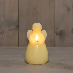 Anna's Collection LED Stumpenkerze Ange creme D 8 H 14,5 cm