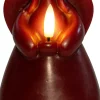 Anna's Collection LED Stumpenkerze Ange bordeaux D 8 H 14,5 cm
