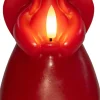 Anna's Collection LED Stumpenkerze Ange rot D 8 H 14,5 cm
