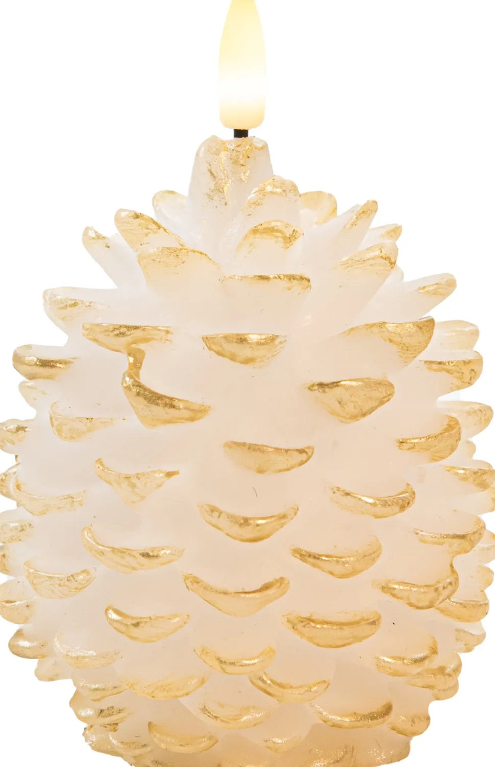 Anna's Collection LED Stumpenkerze Podo weiß D 12 H 10 cm