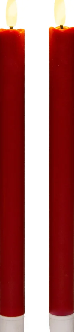 Anna's Collection LED Tafelkerze Larni rot D 2,1 H 25 cm 2 St.