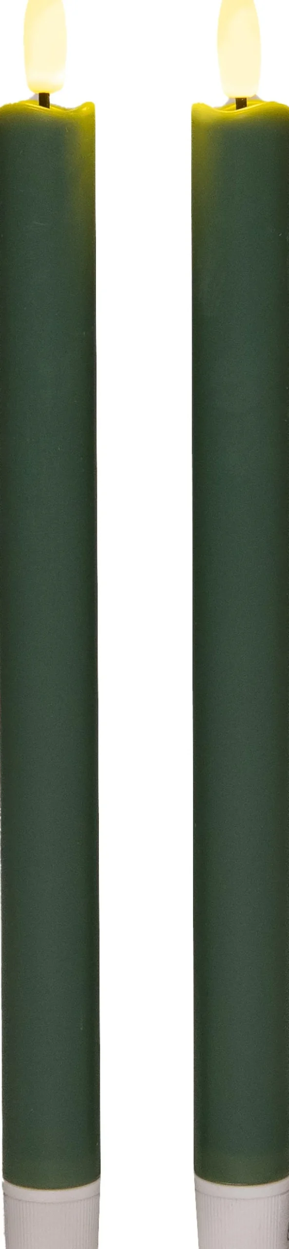 Anna's Collection LED Tafelkerze Larni grün D 2,1 H 25 cm 2 St.