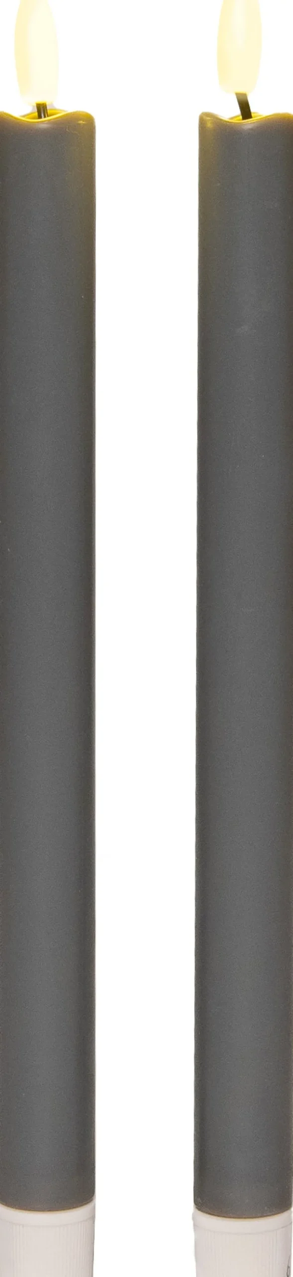 Anna's Collection LED Tafelkerze Larni taupe D 2,1 H 25 cm 2 St.