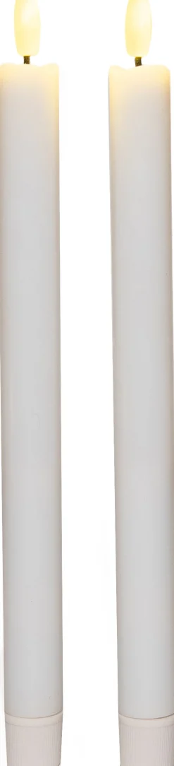 Anna's Collection LED Tafelkerze Larni weiß D 2,1 H 25 cm 2 St.
