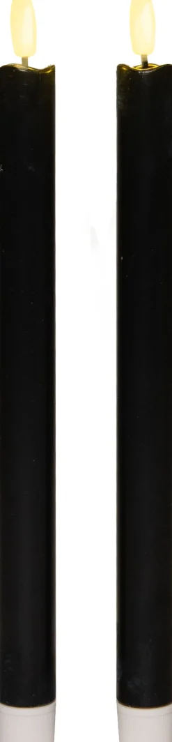 Anna's Collection LED Tafelkerze Larni schwarz D 2,1 H 25 cm 2 St.