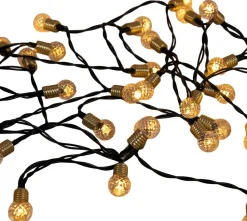 Anna's Collection Lichterkette Glühbirne mit 100 Lampen extra warm / warmweiß 10 m