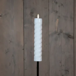 Anna's Collection Solarfackel Swirl weiß D 4 H 97 cm