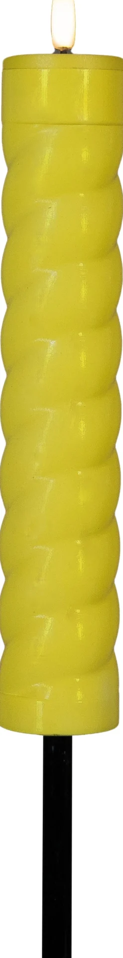 Anna's Collection Solarfackel Swirl gelb D 4 H 97 cm