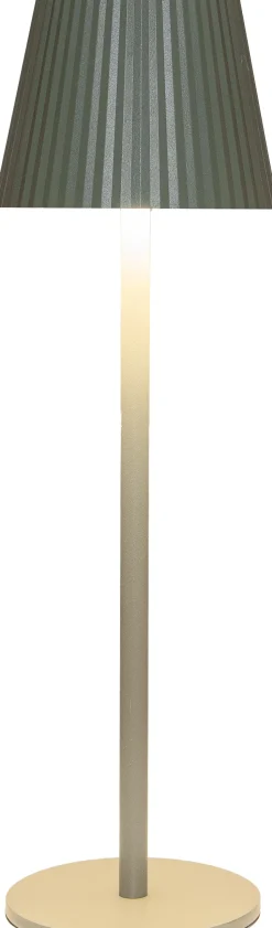 Anna's Collection Tischlampe Ribbel grün D 11 H 36 cm