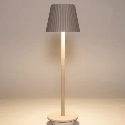 Anna's Collection Tischlampe Ribbel braun D 11 H 36 cm