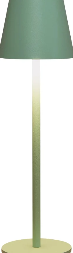 Anna's Collection Tischlampe Mat grün D 11 H 36 cm
