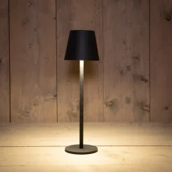 Anna's Collection Tischlampe Mat schwarz D 9 H 27 cm