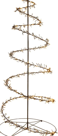 Anna's Collection Weihnachtsbaum Swirl schwarz mit 480 extra warmen Lichtern D 67 H 120 cm