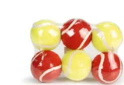 Beeztees Hundespielzeug Tennisbälle rot/gelb 6 St.