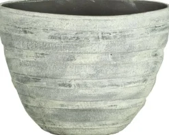 Bela Arte Blumentopf Dick 31 x 13,5 x 20 cm Zement Streifen