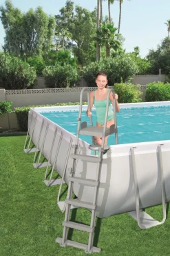 Bestway Poolleiter Flowclear grau H 132 cm