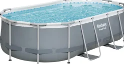 Bestway Stahlrahmen-Pool Power Steel oval 427 x 250 x 100 cm