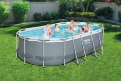 Bestway Stahlrahmen-Pool Power Steel oval 427 x 250 x 100 cm