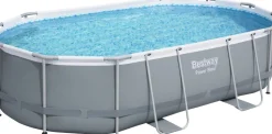 Bestway Stahlrahmen-Pool Power Steel oval 488 x 305 x 107 cm
