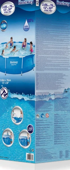 Bestway Stahlrahmen-Pool Steel Pro rund D 366 H 76 cm