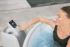 Bestway Whirlpool aufblasbar Lay-Z-Spa Vancouver plus rund grau D 155 H 60 cm