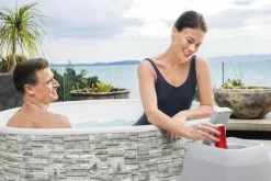 Bestway Whirlpool aufblasbar Lay-Z-Spa Vancouver plus rund grau D 155 H 60 cm