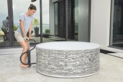 Bestway Whirlpool aufblasbar Lay-Z-Spa Vancouver plus rund grau D 155 H 60 cm