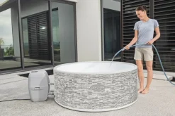 Bestway Whirlpool aufblasbar Lay-Z-Spa Vancouver plus rund grau D 155 H 60 cm