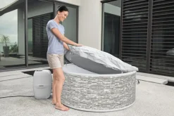 Bestway Whirlpool aufblasbar Lay-Z-Spa Vancouver plus rund grau D 155 H 60 cm