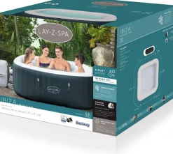 Bestway Whirlpool aufblasbar Lay-Z-Spa Ibiza eckig grün 180 x 180 x 66 cm