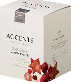 Bolsius Duftkerze Accents Warm Cheer weiß 33 Std.D 8 H 10 cm