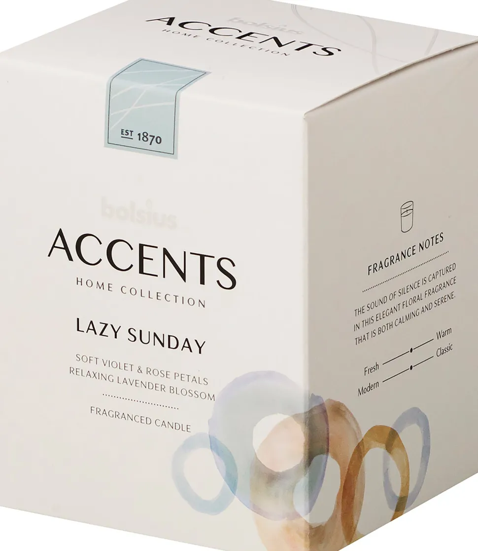 Bolsius Duftkerze Accents Lazy Sunday weiß 33 Std.D 8 H 10 cm