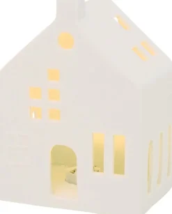 Boltze Häuschen Hygga LED weiß 10 x 7,5 x 14 cm
