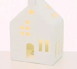Boltze Häuschen Hygga LED weiß 10 x 7,5 x 14 cm