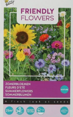 Buzzy® Friendly Flowers Sommerblumen Blumen Samen-Mischung für 25 m²