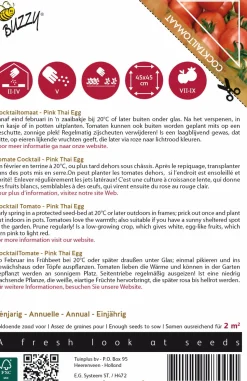 Buzzy® Pomodori Cocktailtomate (Solanum lycopersicum 'Pink Thai Egg') Samen