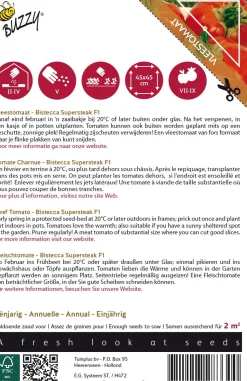 Buzzy® Pomodori Fleischtomate (Solanum lycopersicum 'Bistecca Supersteak F1') Samen