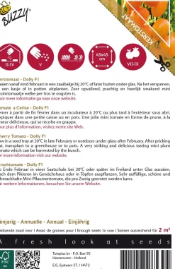 Buzzy® Pomodori Kirschtomate (Solanum lycopersicum 'Dolly F1') Samen